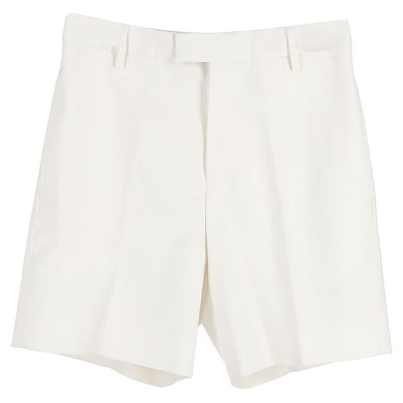 Alexander McQueen Tailored Shorts in White Cotton